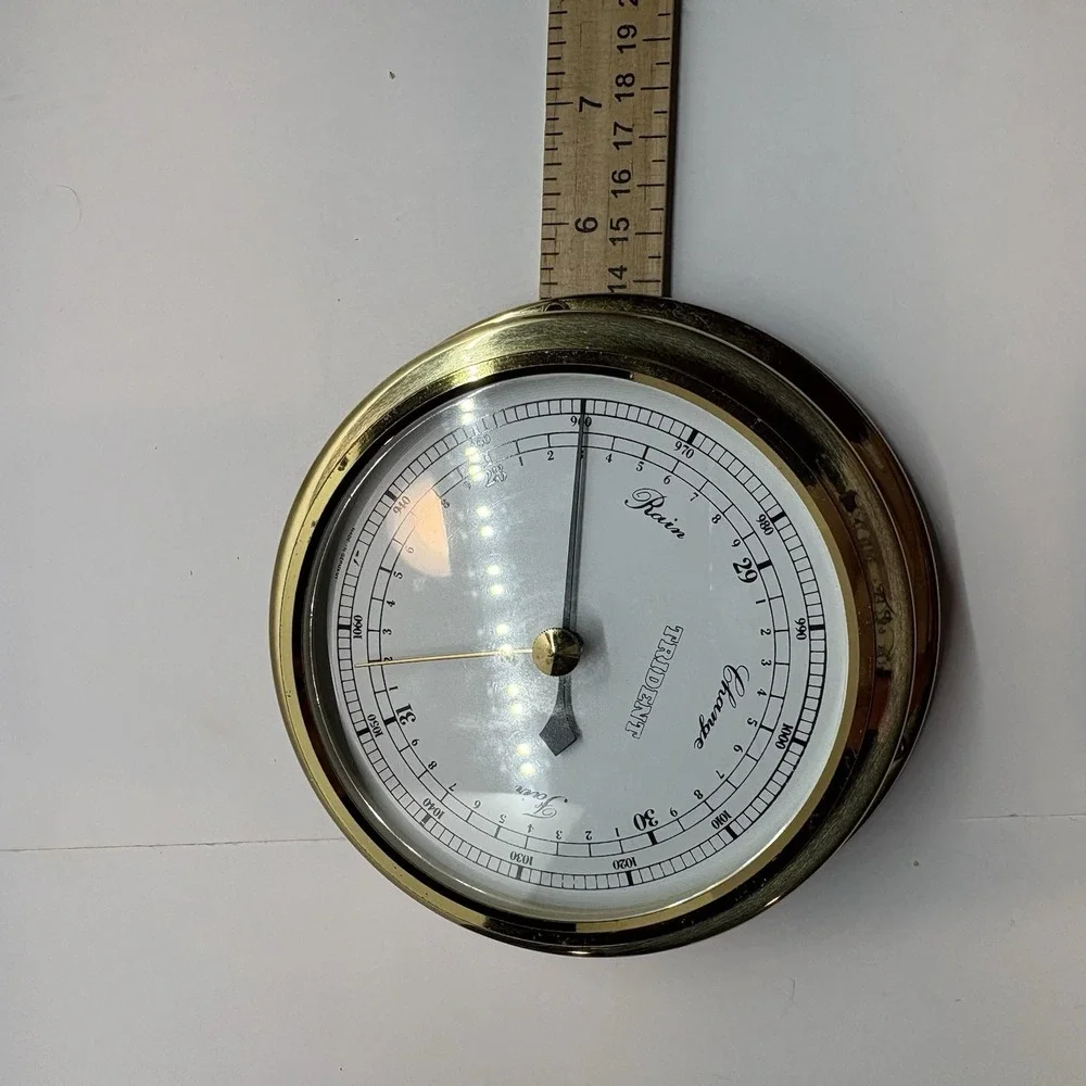 Vintage Weems & Plath Trident Marine Barometer Brass Germany Yacht Ship Boat